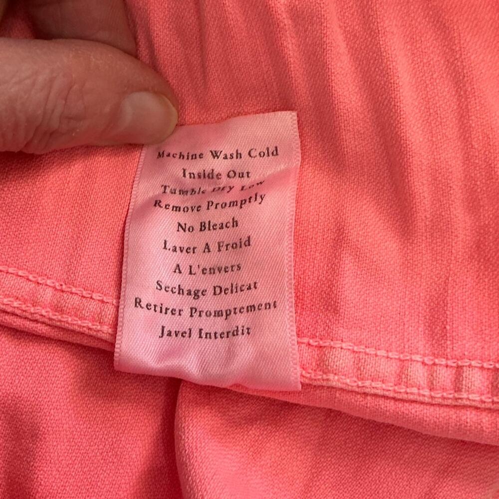 Frank & Eileen Mary Classic Shirtdress Famous Denim Neon Strawberry Size Small - Picture 13 of 13